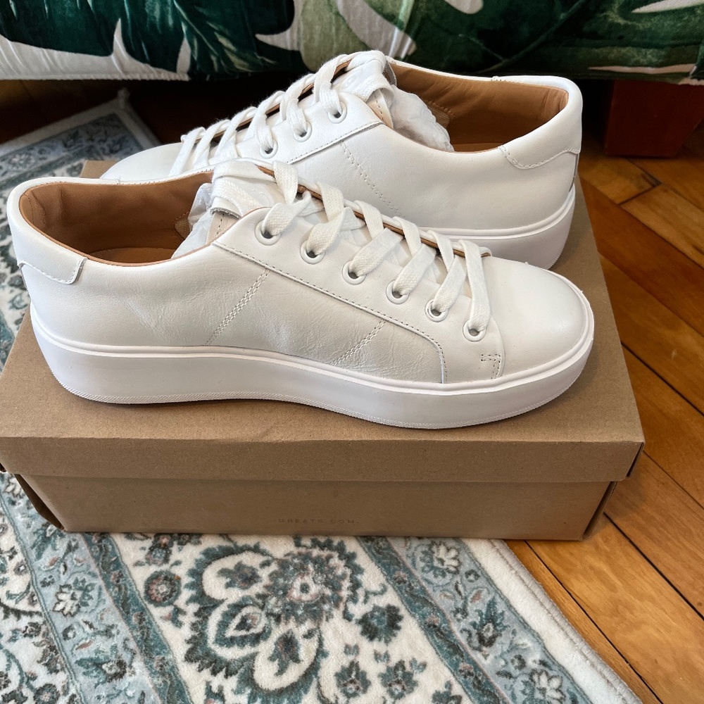 Greats 8 leather tennis shoe waverly NWT